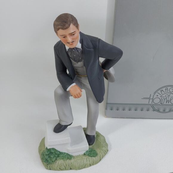 1984 Avon Images Of Hollywood Clark Gable Rhett Butler Porcelain Figurine - Picture 4 of 7